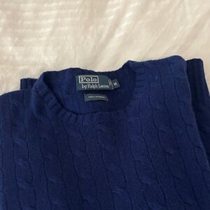 Polo by Ralph Lauren Men's Navy Cable Knit Sweater